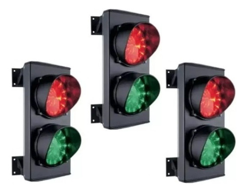 Semaforo De Señalizacion Led 2 Luces Rojo Y Verde 3 Piezas