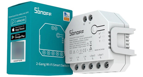 Sonoff 2 Gang Wifi Smart Switch Interruptor 2 Salida Dual R3