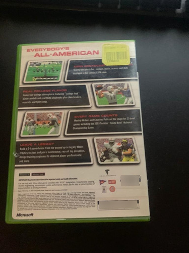 Ncaa 2k3 College Football Xbox (Usado)