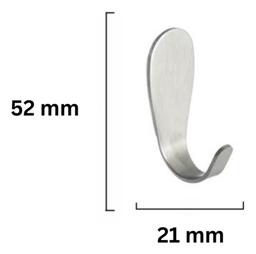 Percha Autoadhesiva Baño Toallero Acero Inoxidable X 8 Cromado