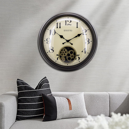 Reloj De Pared Grande Con Engranajes Móviles Reales, Reloj I
