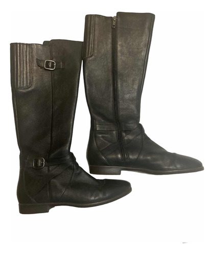 Botas Ugg En Piel Negra #2075