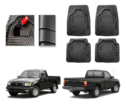 Tapetes Carbono 3d Grueso Toyota Tacoma 1995 A 2003 2004