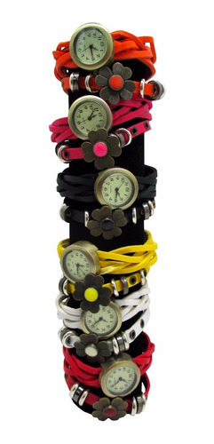 Reloj Pulsera Con Pulsera Eco Cuero. Precio X 10 Un. Surtid.