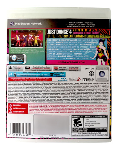 Just Dance 4 Ps3 (Reacondicionado)