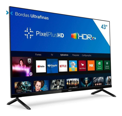 Imagem 2 de 3 de Smart Tv Philips 43 Led Fhd 43pfg6825/78 Bordas Ultrafinas