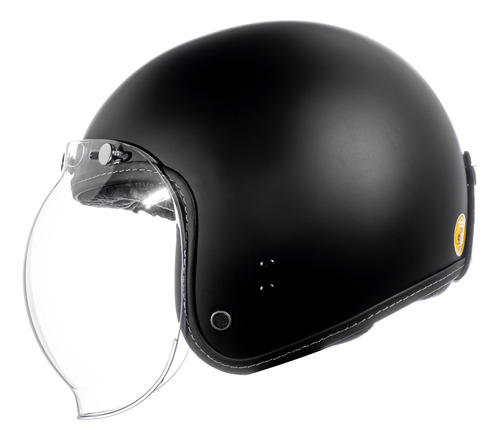 Capacete Aberto Bieffe B45 Classic Preto Fosco Custom