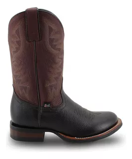 Botas Vaqueras Justin Para Caballero Punta Redonda Cherry