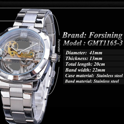Reloj Mecánico Luminoso Forsining Para Hombre