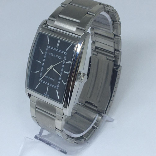 Relógio Masculino Original Atlantis Social Luxo Prata