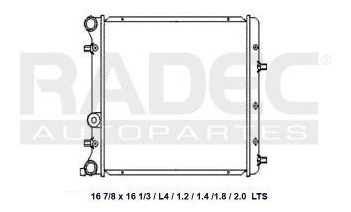 Radiador Seat Ibiza 2007-2008 1.2/1.4 Lts Estandar