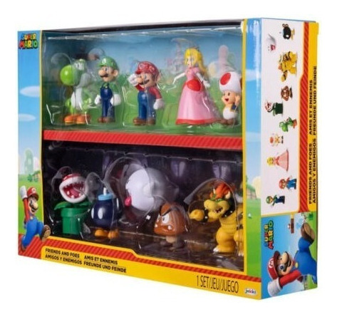 Super Mario Set Amigos Y Enemigos Jakks Pacific