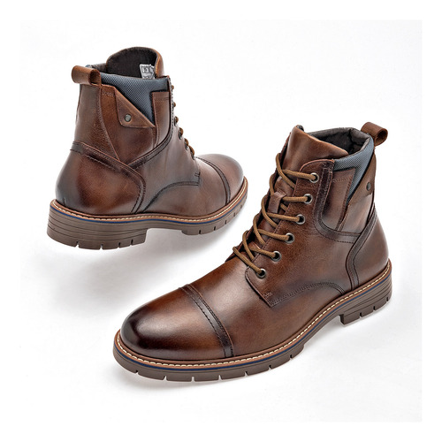Bota De Hombre Christian Gallery 735-1 Camel Gris