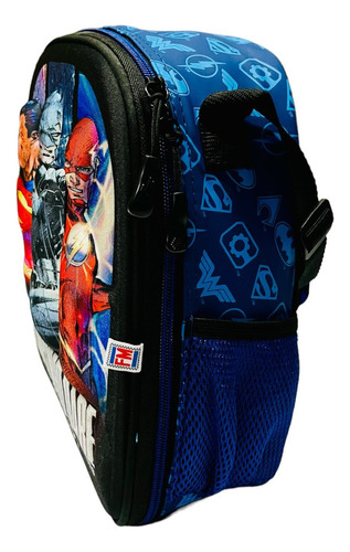 Lonchera Justice League Heroes Batman Superman Flash Fotoram Azul Liga De La Justicia