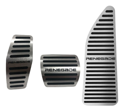 Kit Pedaleira Descanso Pé Inox Cromando Jeep Renegade Sport
