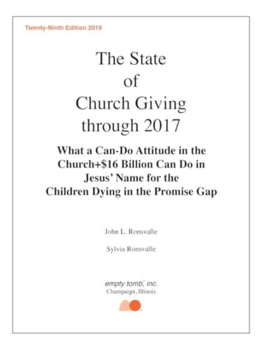 Libro: The State Of Church Giving Through 2017: What A In Do