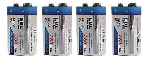 Ebl 280mah 9v 9v 6f22 Batería Ni-mh Níquel Hidruro Recargabl