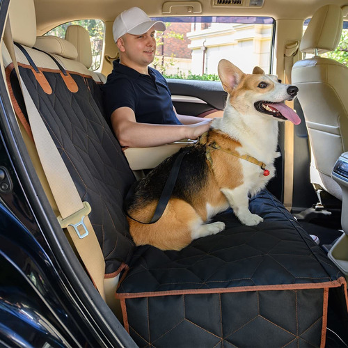 Funda Asiento De Perro Asiento Trasero  Color Negro  Im...