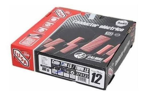 Cable Calibre 12 Thw-ls / Thhw-ls 100 M Rojo