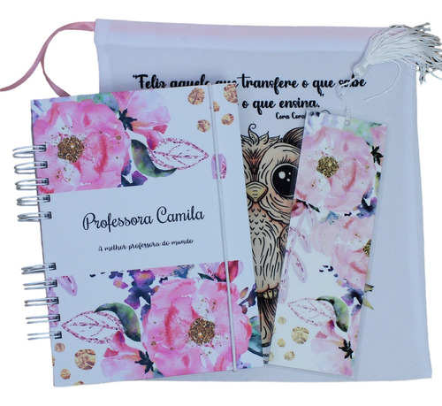 Caderno Professor (dia Dos Professores) - Capa Flores