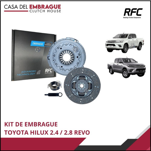 Imagen 1 de 3 de Kit Embrague Toyota Hilux Revo Motor 2.4 / 2.8
