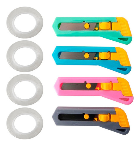 Fita dupla face Mini Cutter Exact Bt21 Bts Kawaii School