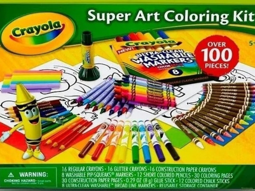 Crayola Super Art Coloring Kit De 100 Piezas.
