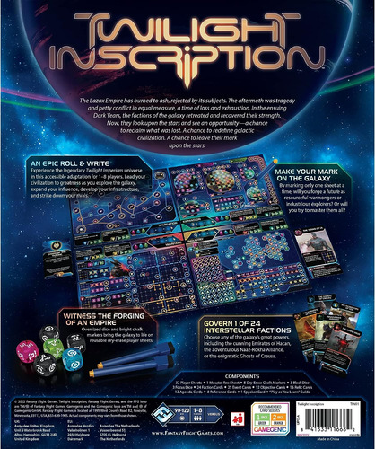 Juego De Mesa De Inscripcion Crepusculo/estrategia
