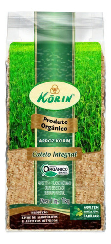 Kit 6x: Arroz Cateto Integral Orgânico Korin 1kg