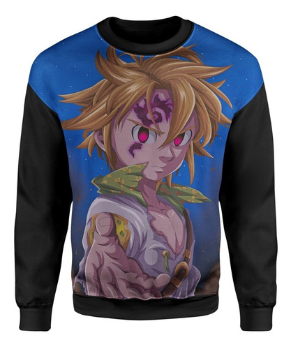 Moletom Blusa  Anime 7 Pecados Nanatsu No Taizai Ban Elaine Meliodas Escanor  King Manga 52