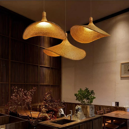 Luces Colgantes De Mimbre De Estilo Nórdico Moderno