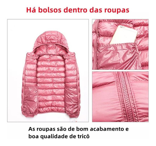 Chamarra Puffer Con Capucha Ligera For Mujer