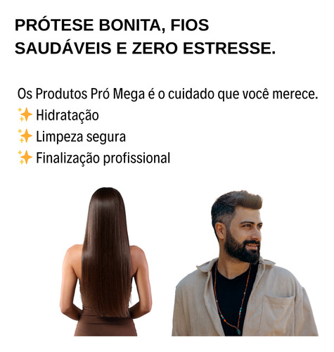 Kit Prótese Capilar Shampoo Condicionador Máscara E Leave-in