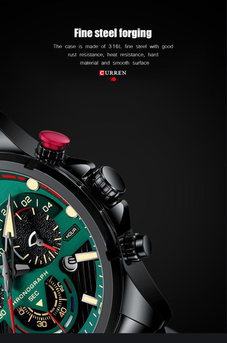 Reloj Curren 8395bkgr Negro Hombre