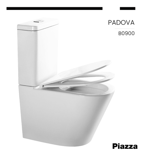 Inodoro Con Deposito Y Asiento Dual Desca Piazza Loza Padova