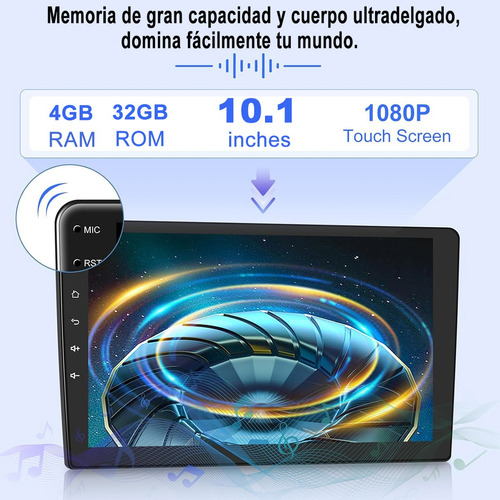 Autoestéreo De Pantalla Táctil 8+128gb Honda Civic 2006-2011 Negro