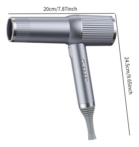 Secador De Pelo De Alta Velocidad Con Para Cabello , Gris 3