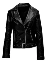 Comprar Campera De Cuero Dama Vacuno Rockera Ramones Ramona Koux