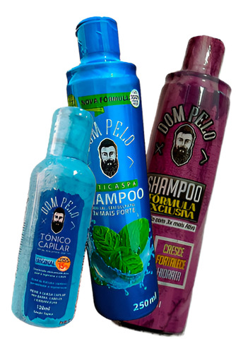 Dom Pelo Nixidil Shampo Nixidil 3 Em 1 E Shampoo Anticaspa