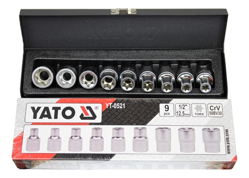 Juego Dados Hembra Torx 1/2 9pcs Yt-0521 - Yato Polonia