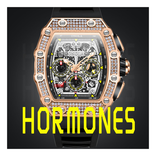 Relojes Mecánicos Onola Luxury Diamond Para Hombre Color Del Bisel Negro