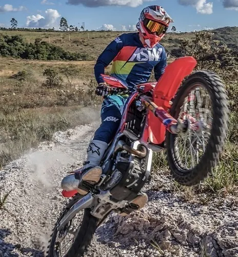 Conjunto Cal a Camisa Asw Image Force Azul Motocross Trilha