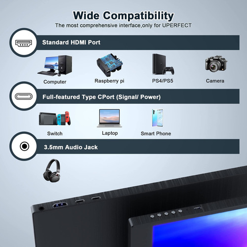 Monitores Duales 15.6 Dual Portátil Plegable Para Win/mac
