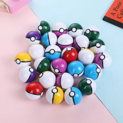 5 Pokebola De Colores Sorpresas En Cada Esfera 2 Muñecos