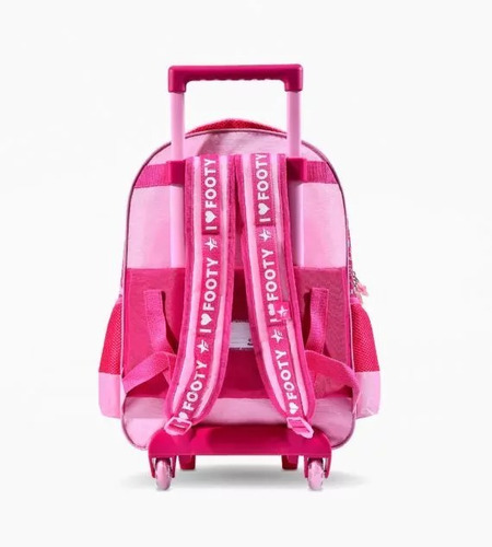 Imagen 3 de 6 de Mochila Carro 18 PuLG Unicornio Corazon Glitter Luces Footy