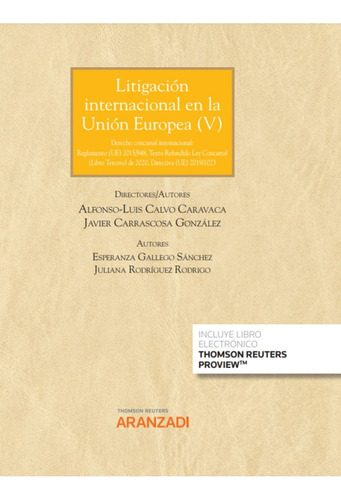 Libro Litigacion Internacional En La Union Europea V - 