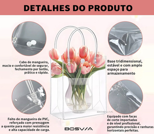 Fe 50 Bolsas De Regalo For Fiestas Con Asas Transparentes