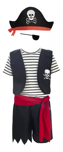 Fantasia Masculina Infantil Curta Pirata Red Sulamericana