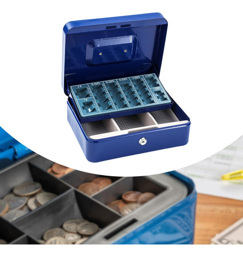 Gaveta De Caixa Registradora Sturdy Portable Bandey Azul