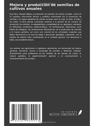 Mejora Y Produccion De Semillas De Cultivos Anuales: Soja, M
